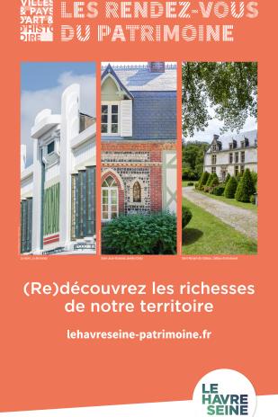 Couverture de la programmation RDV du Patrimoine Le Havre Seine Métropole - Oct 24 à Mars 25